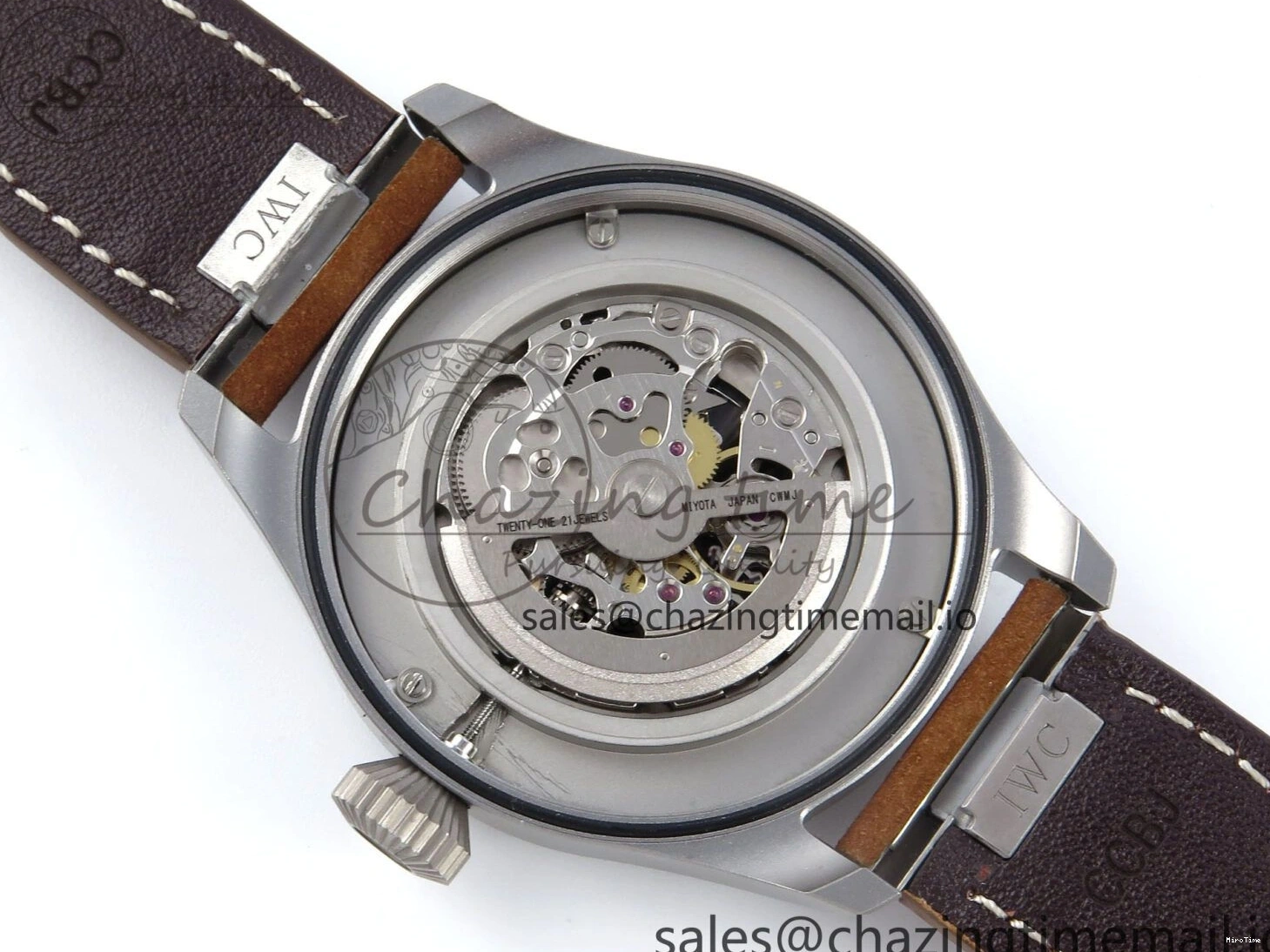 MIROTIME 0130 Big Pilot IW329701 M+F 1:1 Best Edition Black Dial on Brown Leather Strap MY RelaxedFit 7005